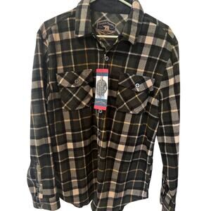 Freedom Foundry NWT Men's Plaid Button Down Fleece Flannel Shirt Size Medium